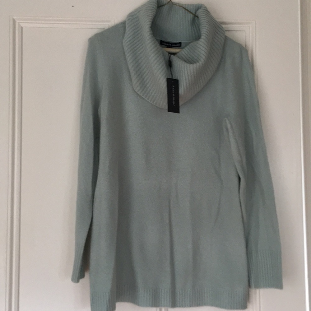 Light green cowl neck sweater